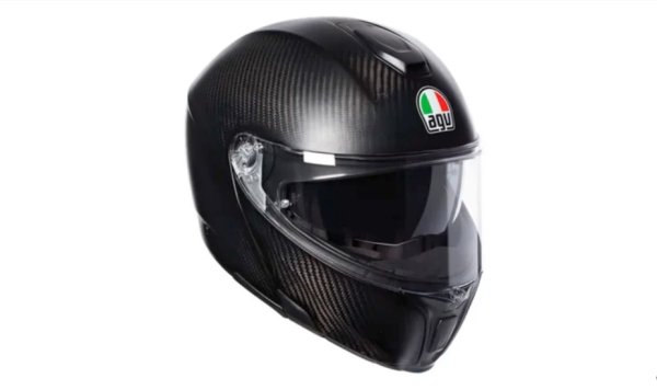 AGV Sportmodular Carbon е отличен пример за качеството, което тази марка произвежда. Това е сред най-здравите и леки налични каски, изградени почти изцяло от въглеродни влакна. 
AGV Sportmodular Carbon изглежда незабележима от разстояние. Както подсказва името, това е модулна каска с повдигащ се предпазител за брадичката, който добавя допълнителен елемент на практичност, когато стои неподвижно или извършва маневри с ниска скорост. Въпреки това, винаги се препоръчва да го носите заключен, когато сте в движение.

Другите характеристики включват тестван във аеродинамичен тунел профил, съвместимост на комуникационната система и първокласни тъкани и омекотяващи материали, за да осигурят възможно най-добрия комфорт и прилягане. Включена е вложка за козирка Pinlock за предотвратяване на запотяването . Предлага 190 градуса хоризонтална видимост. Теглото е под 1,4 килограма.

Една от най-впечатляващите характеристики на AGV Sportmodular Carbon обаче е цената. Тя е сравнима с конкурентни от високия клас, макар че е  одобрен от ECE/DOT модел, направен предимно от много скъпи въглеродни влакна.
